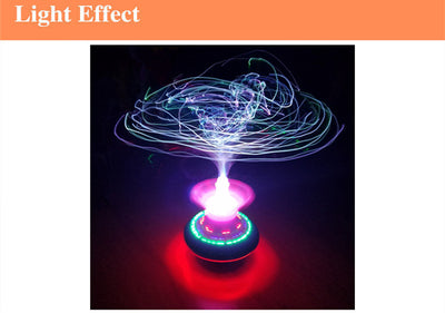 Giroscopio LED Musical con Fibra Óptica y Efecto Luminoso UFO