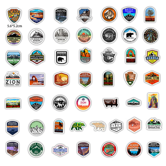 Pegatinas Impermeables de Parques Nacionales - Set de 50 Diseños - Image 2
