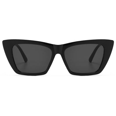 Tortoise shell square sunglasses with brown lenses, featuring a subtle cat-eye shape for a fashionable look. - Image 3