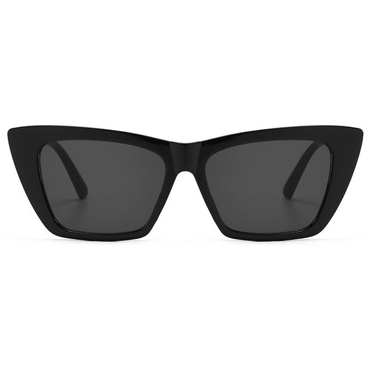 Tortoise shell square sunglasses with brown lenses, featuring a subtle cat-eye shape for a fashionable look. - Image 3
