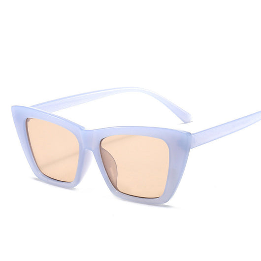 Tortoise shell square sunglasses with brown lenses, featuring a subtle cat-eye shape for a fashionable look. - Image 9