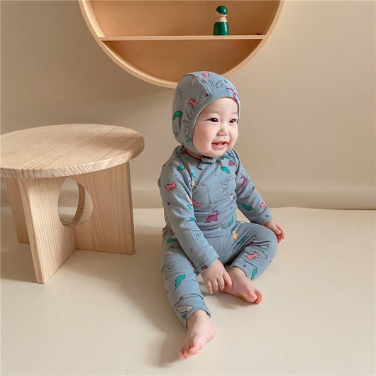 Pijama Infantil Multicolor con Animales y Gorro a Juego - Image 10