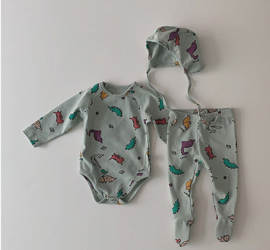 Pijama Infantil Multicolor con Animales y Gorro a Juego