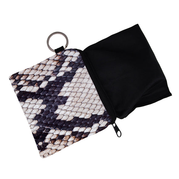 Monedero Portátil con Estampado Serpiente Repelente al Agua