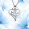 Collar de Plata 925 con Doble Cabeza de Caballo y Diamantes Micro en Clavícula