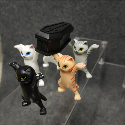 Juego de 5 Portalápices Gato Ataúd - Organizador Gashapon Japonés - Image 2