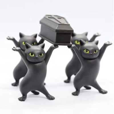 Juego de 5 Portalápices Gato Ataúd - Organizador Gashapon Japonés