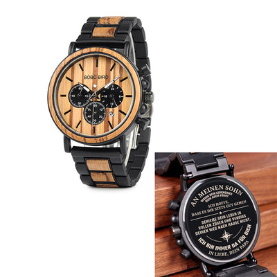 Reloj de Madera BOBO BIRD Cronógrafo Militar Lujo para Hombre - Image 16