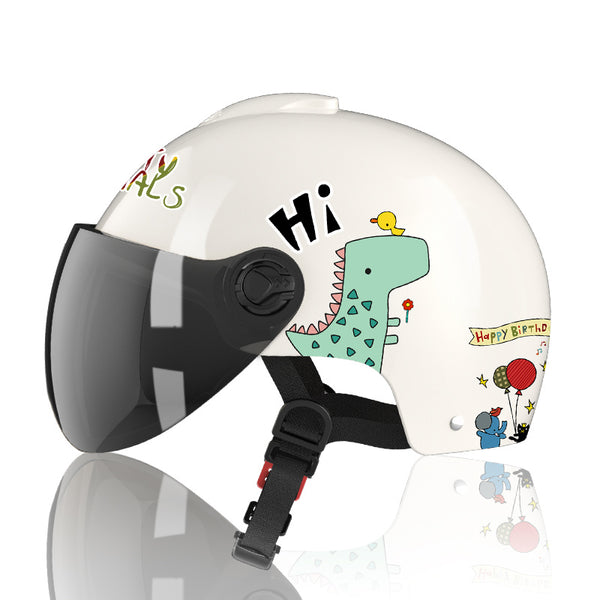 Casco de Seguridad Infantil con Diseño Cartoon para Autos Eléctricos