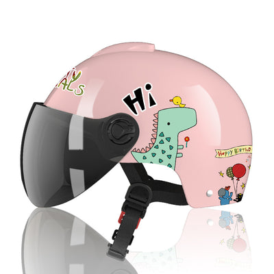 Casco de Seguridad Infantil con Diseño Cartoon para Autos Eléctricos - Image 4
