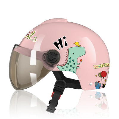 Casco de Seguridad Infantil con Diseño Cartoon para Autos Eléctricos - Image 3