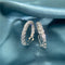 Aretes de Diamante Incrustado en Acero de Alto Carbono con Destello Brillante