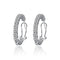 Brinco Feminino Banhado a Prata com Diamante de Alto Carbono Embutido Flash de Rua