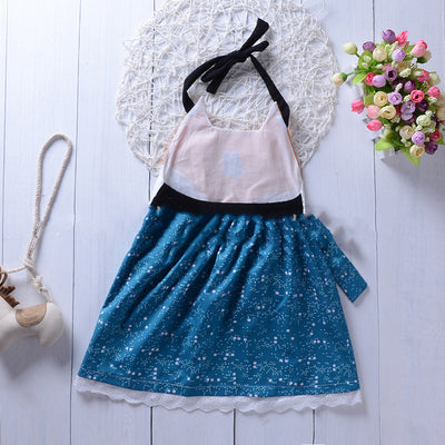 Vestido Princesa Niña Zorro Cartoon Espalda Descubierta con Encaje - Image 9