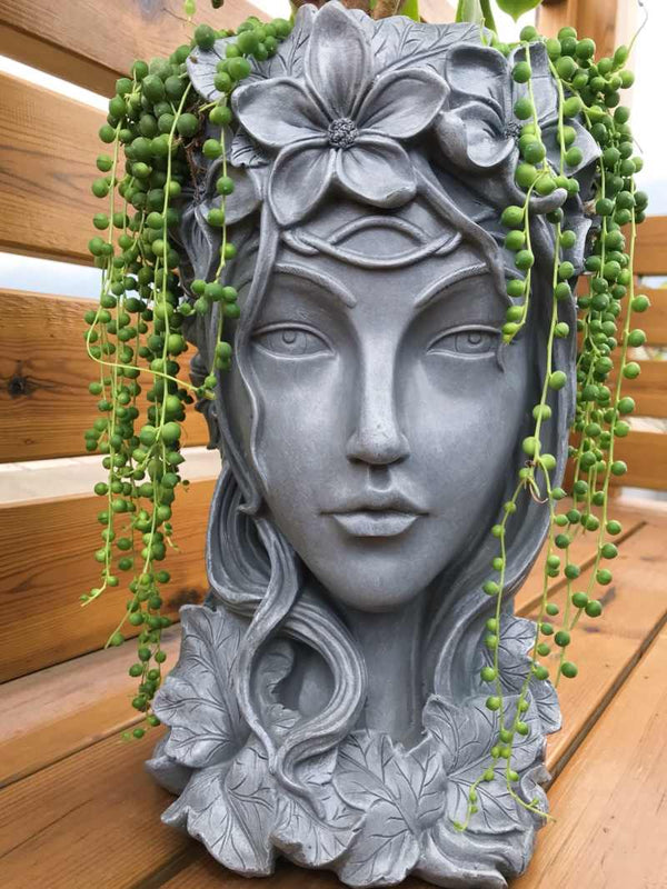 Estatua Venus Griega Nórdica Grande - Decoración Suculenta para Balcón