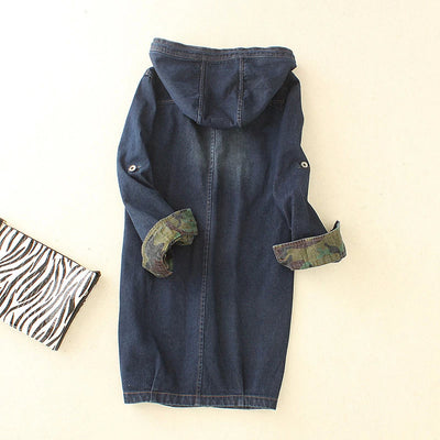 Chamarra Vaquera Camuflada con Capucha para Mujer - Image 7
