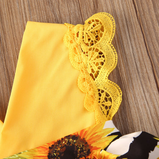 Jumpsuit Infantil Estampado Girasoles para Niñas - Image 8