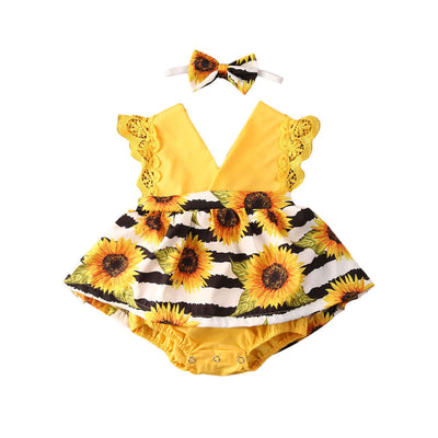 Jumpsuit Infantil Estampado Girasoles para Niñas - Image 7
