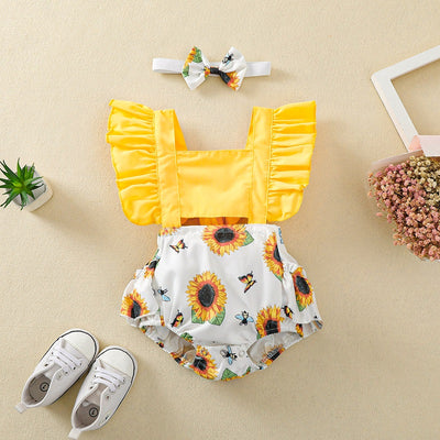 Jumpsuit Floral Abeja con Tirantes y Encaje Descubierto - Image 10