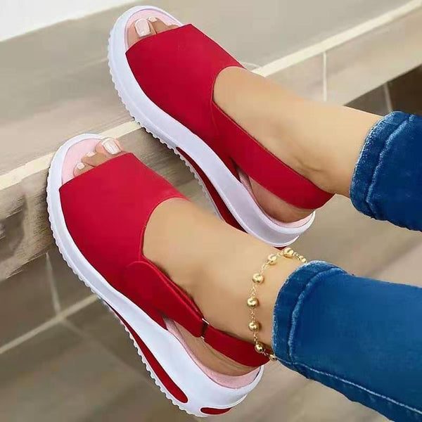 Sandalias Casuales de Verano para Mujer con Cierre de Velcro