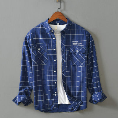 Camisa Casual de Cuadros para Hombre - Corte Relajado y Manga Larga - Image 13