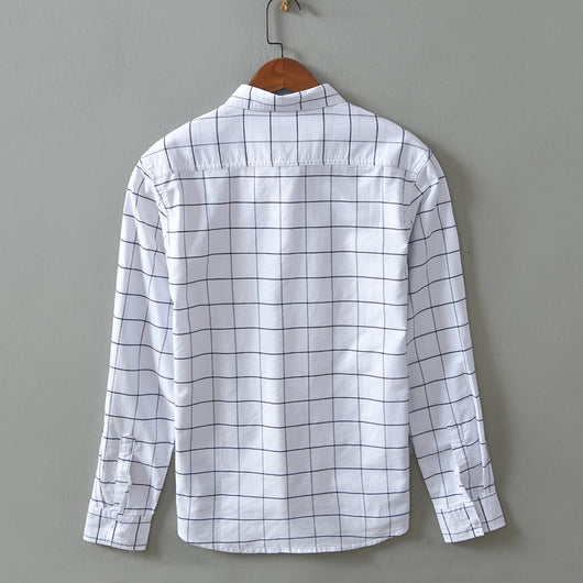 Camisa Casual de Cuadros para Hombre - Corte Relajado y Manga Larga - Image 11