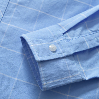 Camisa Casual de Cuadros para Hombre - Corte Relajado y Manga Larga - Image 6