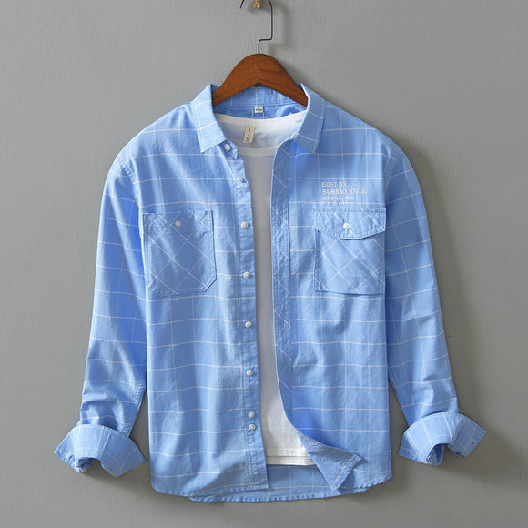 Camisa Casual Xadrez Masculina - Caimento Relaxado e Manga Longa