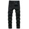Calça Jeans Masculina Rasgada com Zíper - Denim Elástico