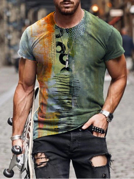 Camiseta Estampada de Manga Corta Estilo Europeo y Americano - Image 9