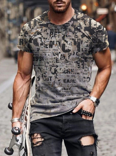 Camiseta Estampada de Manga Corta Estilo Europeo y Americano - Image 8
