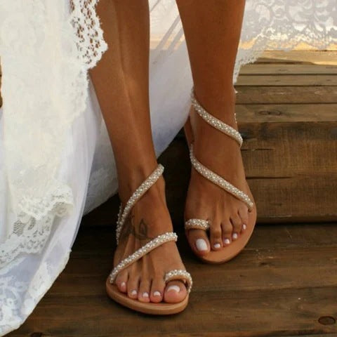 Sandalias de Playa Talla Grande con Cristales Brillantes - Image 10
