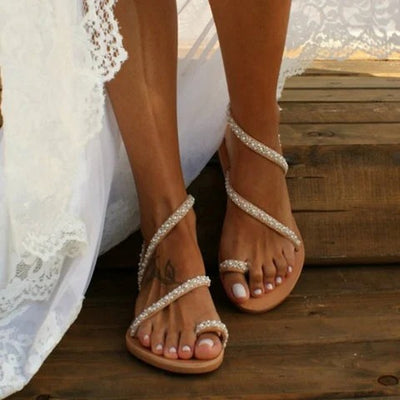 Sandalias de Playa Talla Grande con Cristales Brillantes - Image 3