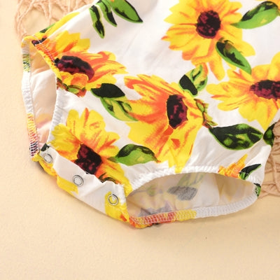 Jumpsuit Playero con Volantes y Estampado Girasol - Image 6