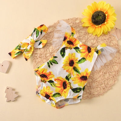 Jumpsuit Playero con Volantes y Estampado Girasol - Image 7