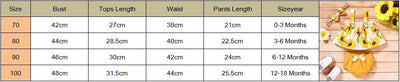 Conjunto de Tres Piezas para Bebé: Blusa y Shorts Estampado Girasol - Image 8