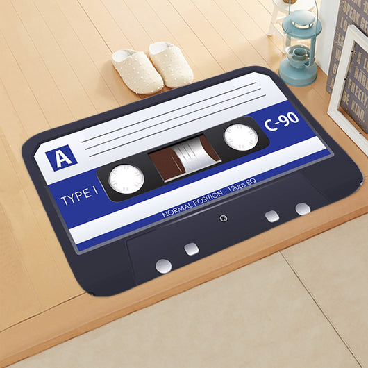 Tapete Redondo Colorido Diseño Discos Vinilo Antideslizante para Dormitorio y Sala - Image 5
