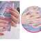 Pegatinas de Uñas 3D con Efecto Bronceado - Set de 20 Adhesivos de Doble Fila