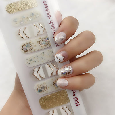 Pegatinas de Uñas 3D con Efecto Bronceado - Set de 20 Adhesivos de Doble Fila - Image 4