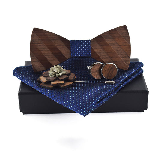 Conjunto Elegante de Corbatín, Pañuelo y Accesorios Formales - Image 7