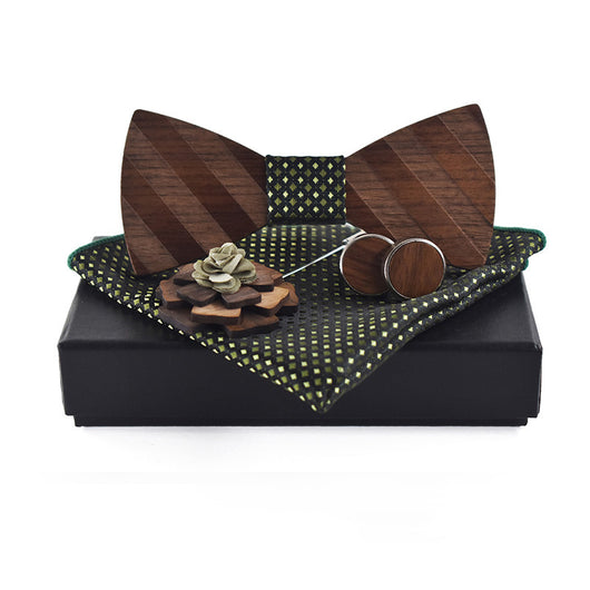Conjunto Elegante de Corbatín, Pañuelo y Accesorios Formales - Image 8