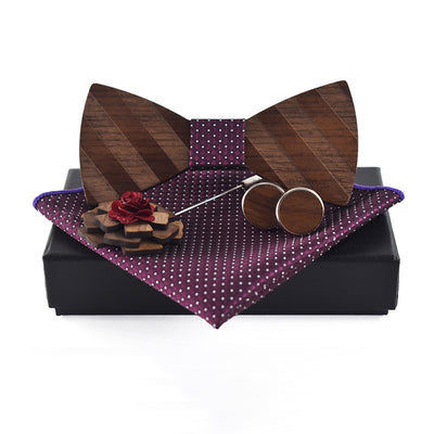 Conjunto Elegante de Corbatín, Pañuelo y Accesorios Formales - Image 6