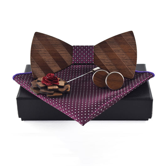 Conjunto Elegante de Corbatín, Pañuelo y Accesorios Formales - Image 6