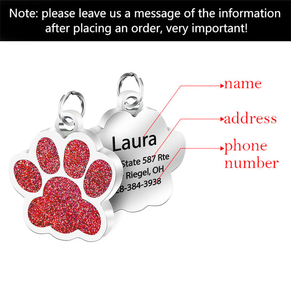 Placa de Identificación Personalizada para Perro en Acero Inoxidable