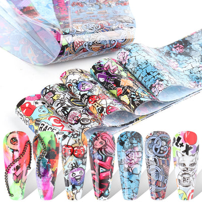 Stickers de Transferencia de Uñas con Personajes Cartoon Graffiti Trendy - Image 7