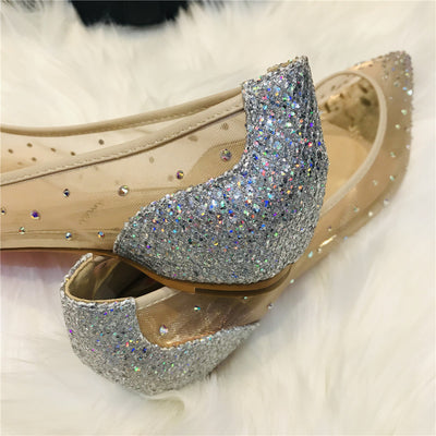 Zapatos de Tacón Alto Transparente con Strass para Mujer - Punta Fina - Image 15