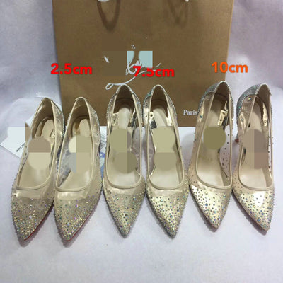 Zapatos de Tacón Alto Transparente con Strass para Mujer - Punta Fina - Image 21
