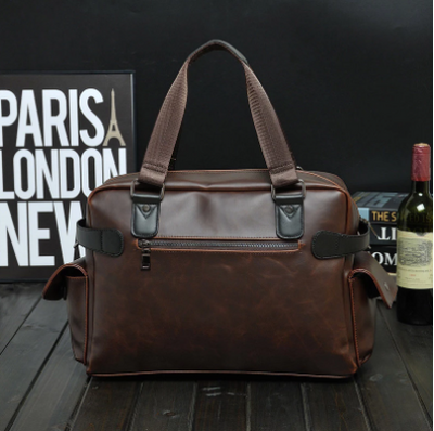Bolsa de Cuero Crazy Horse para Hombre - Mochila Crossbody de Gran Capacidad para Viajes - Image 6