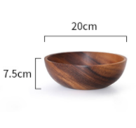 Tazón de Madera Natural para Frutas y Ensaladas - Recipiente Versátil para Hogar y Restaurante - Image 8
