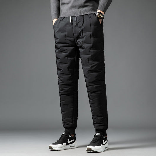 Pantalones Térmicos de Algodón Rellenos de Plumón para Hombre
